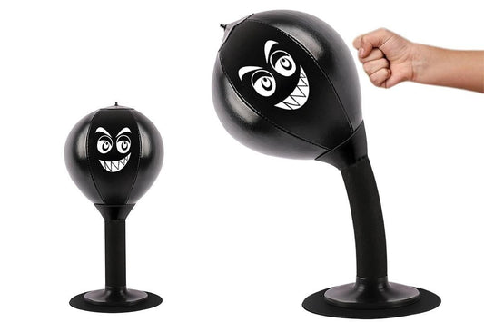 Desk Punching Bag Desktop Toy with Strong Suction Cup Fun Punch Desktop Game-Black V1308-DSZKI-352-1