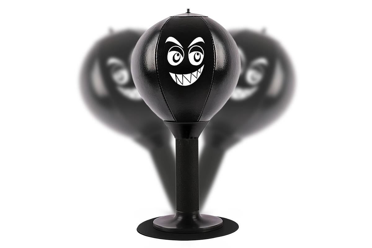 Desk Punching Bag Desktop Toy with Strong Suction Cup Fun Punch Desktop Game-Black V1308-DSZKI-352-1