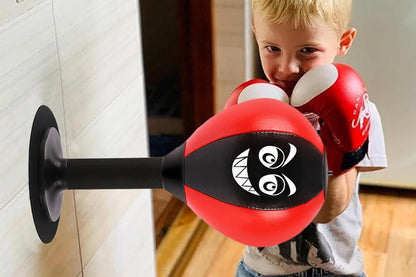 Desk Punching Bag Desktop Toy with Strong Suction Cup Fun Punch Desktop Game-Red V1308-DSZKI-352-2