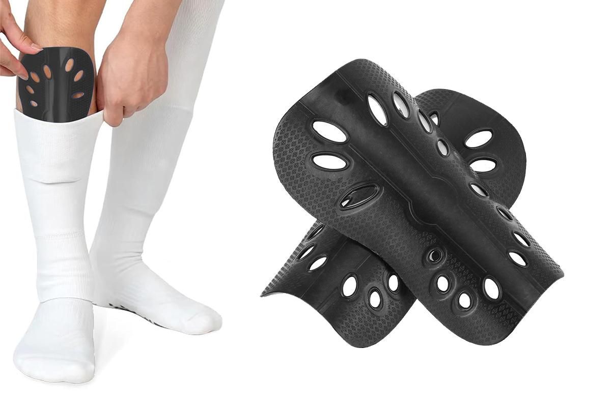 Protective Gear Soccer Shin Guards For Kids Adults Breathable Shin Guard Sleeves-Black V1308-DSZKI-356