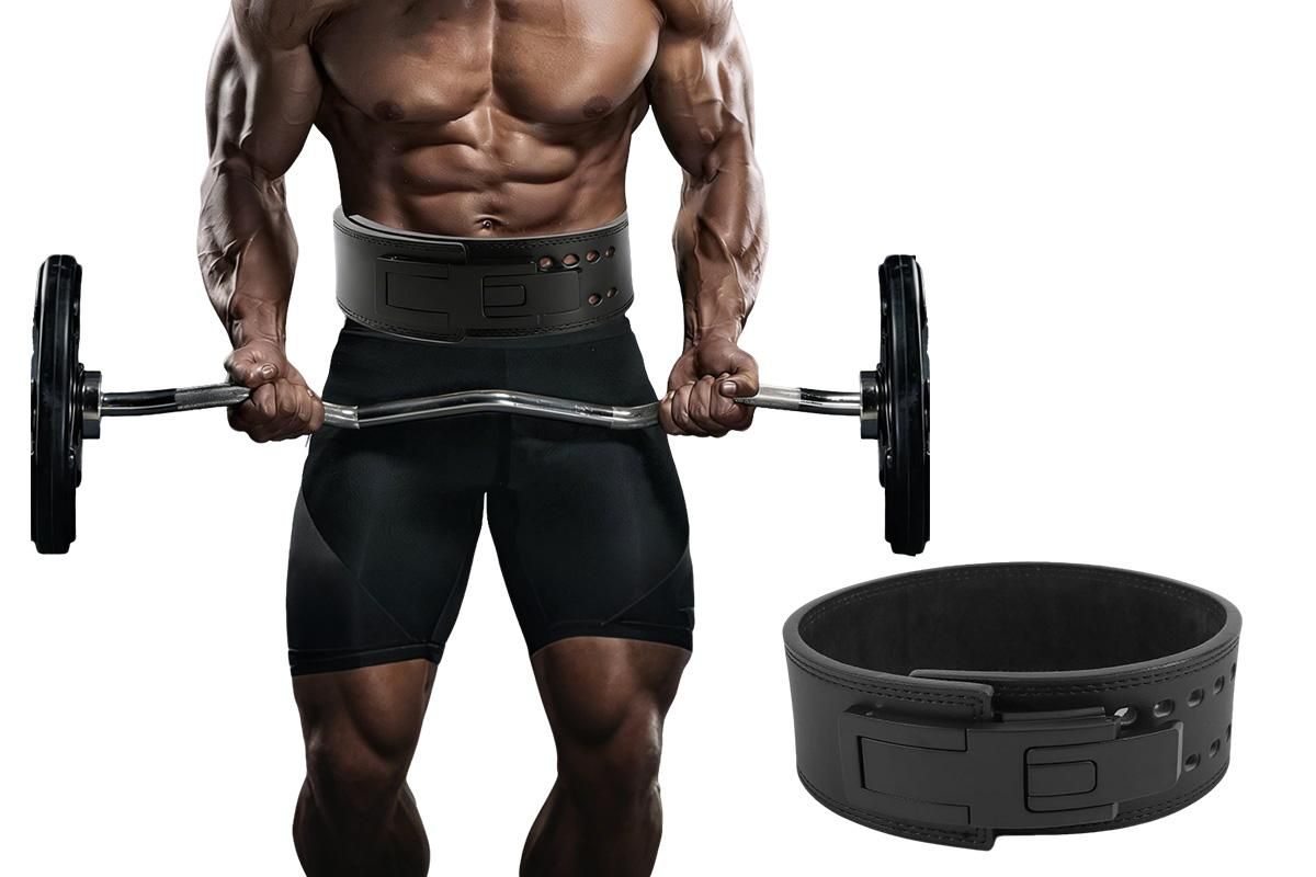 Professional Powerlifting Belt for Squat Deadlift-Black M V1308-DSZKI-357-2