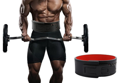 Professional Powerlifting Belt for Squat Deadlift-Black M V1308-DSZKI-357-2