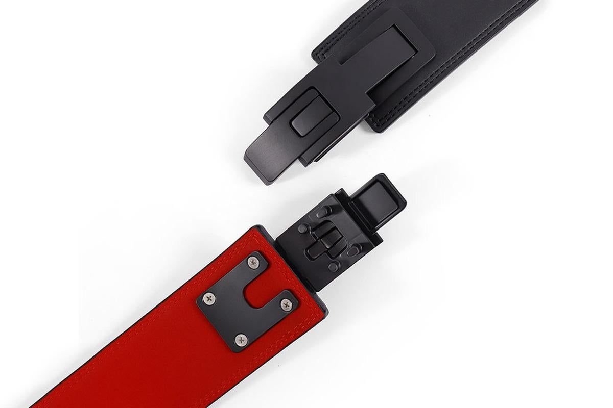 Professional Powerlifting Belt for Squat Deadlift-Red M V1308-DSZKI-358-2