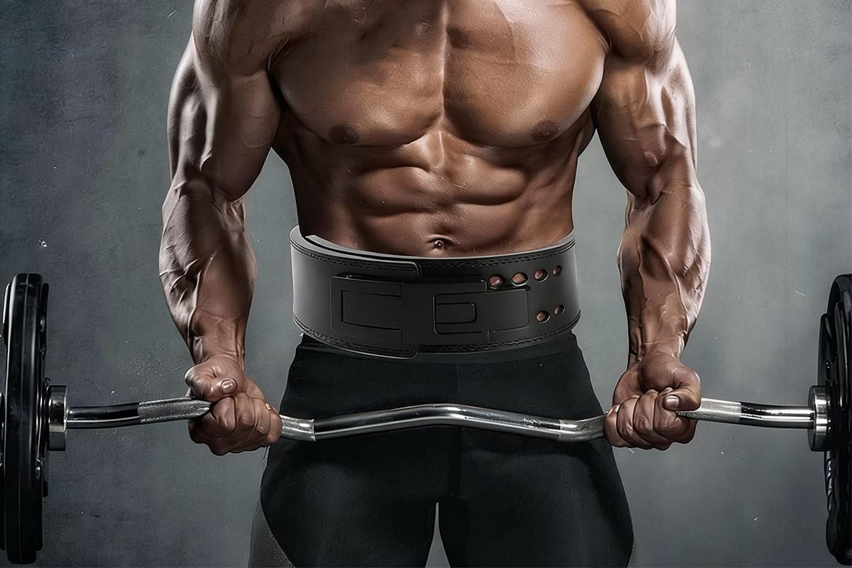 Professional Powerlifting Belt for Squat Deadlift-Red M V1308-DSZKI-358-2