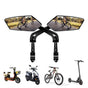 Handlebar Bike Mirror Ajustable and Rotatable Rearview Bicycle Mirror Security Cycling Rearview Mirror Easy V1308-DSZKI-362