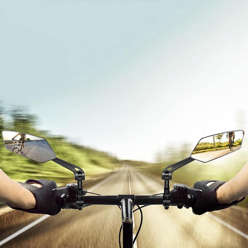 Handlebar Bike Mirror Ajustable and Rotatable Rearview Bicycle Mirror Security Cycling Rearview Mirror Easy V1308-DSZKI-362