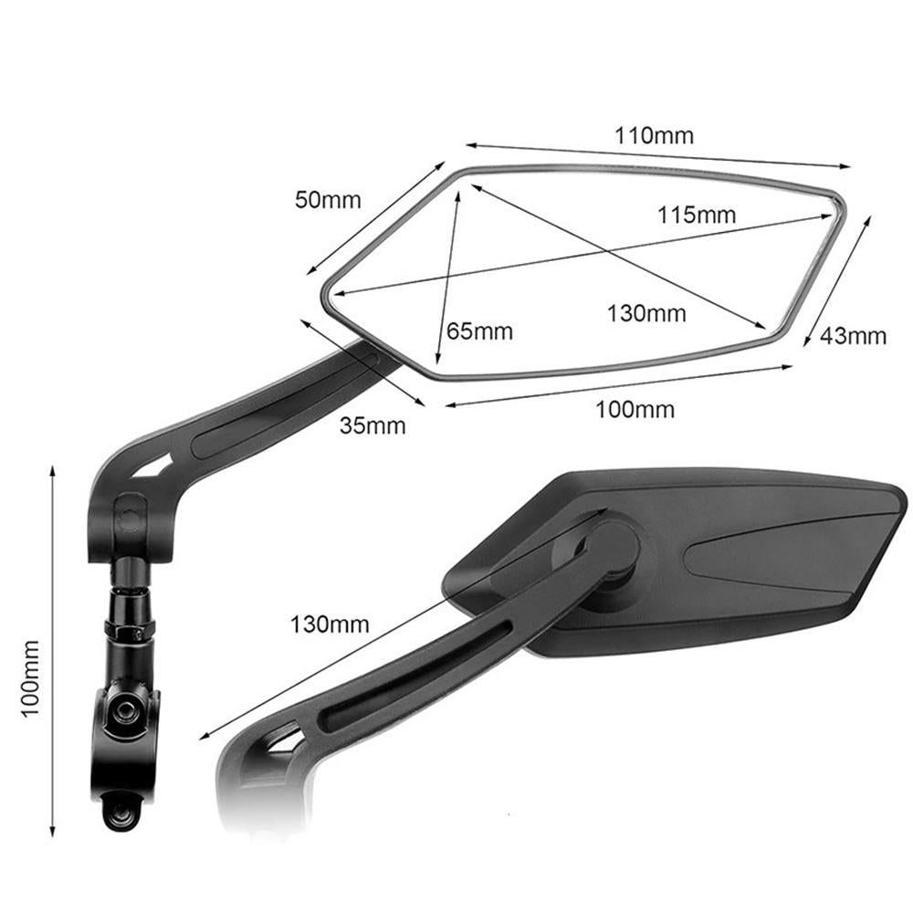 Handlebar Bike Mirror Ajustable and Rotatable Rearview Bicycle Mirror Security Cycling Rearview Mirror Easy V1308-DSZKI-362
