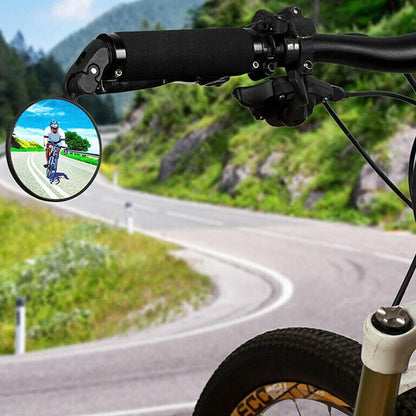 Handlebar Bike Mirrors Adjustable Bicycle Rearview Mirror for Mountain Road Bikes - 1PC V1308-DSZKI-363