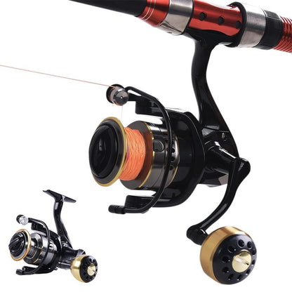 Spinning Fishing Reel HE Series 5000 6000 7000 Size 12 Ball Bearings 10kg Drag - HE5000 V1308-DSZKI-365-1