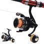 Spinning Fishing Reel HE Series 5000 6000 7000 Size 12 Ball Bearings 10kg Drag - HE5000 V1308-DSZKI-365-1