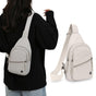 Sling Bag for Women Sling Backpack Chest Daypack Crossbody Bag - White V1308-DSZKI-368-1