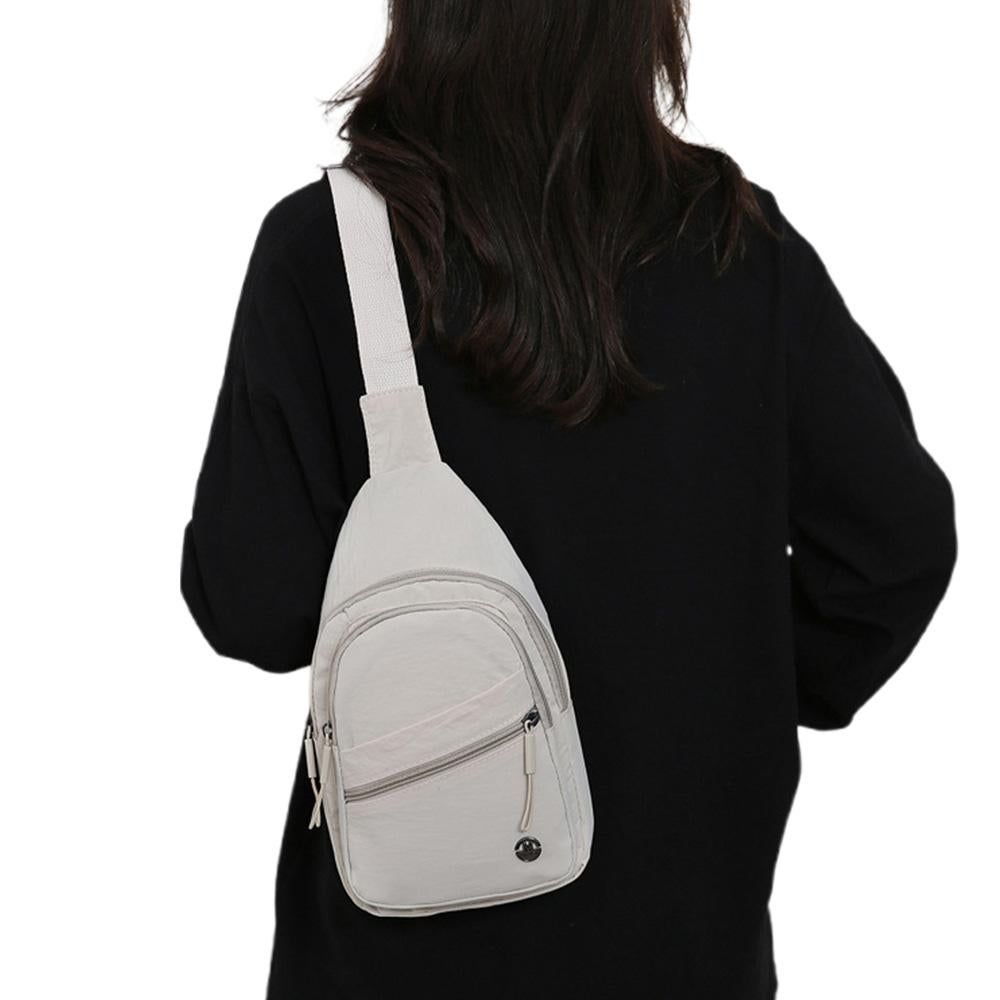 Sling Bag for Women Sling Backpack Chest Daypack Crossbody Bag - White V1308-DSZKI-368-1