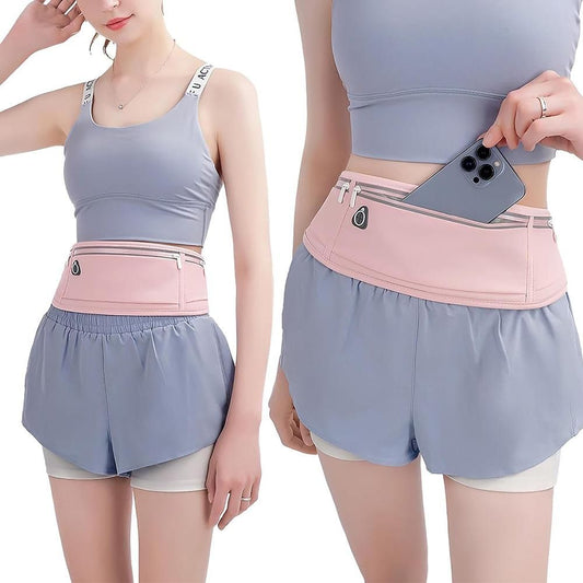 Running Belt Ultra Light Bounce Free Waist Pouch Bag Fitness Workout Belt Sport Waist Pack Exercise Waist Bag V1308-DSZKI-369-3