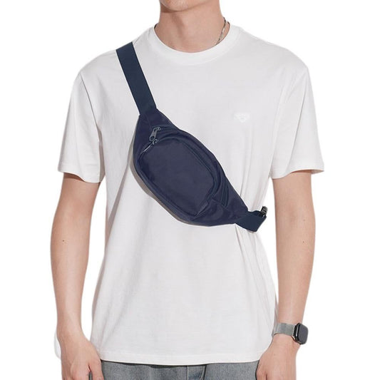 Waist Bag With 3 Zipper Pockets Crossbody Bag Unisex Large Fanny Pack For Travel Holiday - Dark Blue V1308-DSZKI-371-1