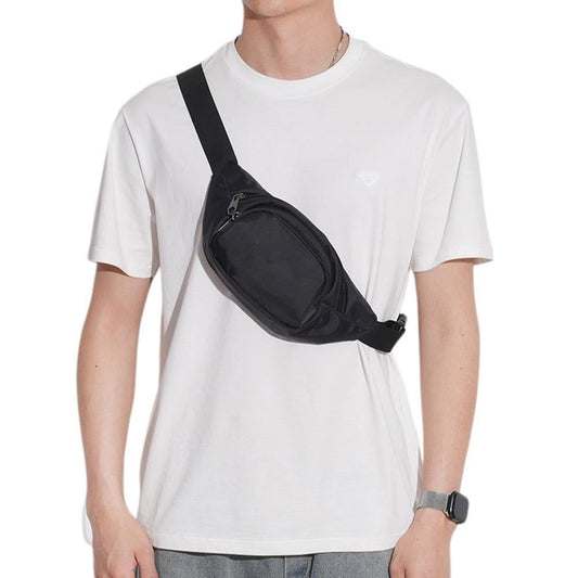 Waist Bag With 3 Zipper Pockets Crossbody Bag Unisex Large Fanny Pack For Travel Holiday - Black V1308-DSZKI-371-2