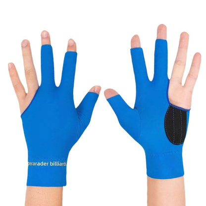 1 Pair Three Finger Billiards Gloves For Left Hand Pool And Snooker - Blue V1308-DSZKI-375-1