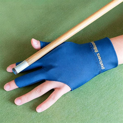 1 Pair Three Finger Billiards Gloves For Left Hand Pool And Snooker - Blue V1308-DSZKI-375-1