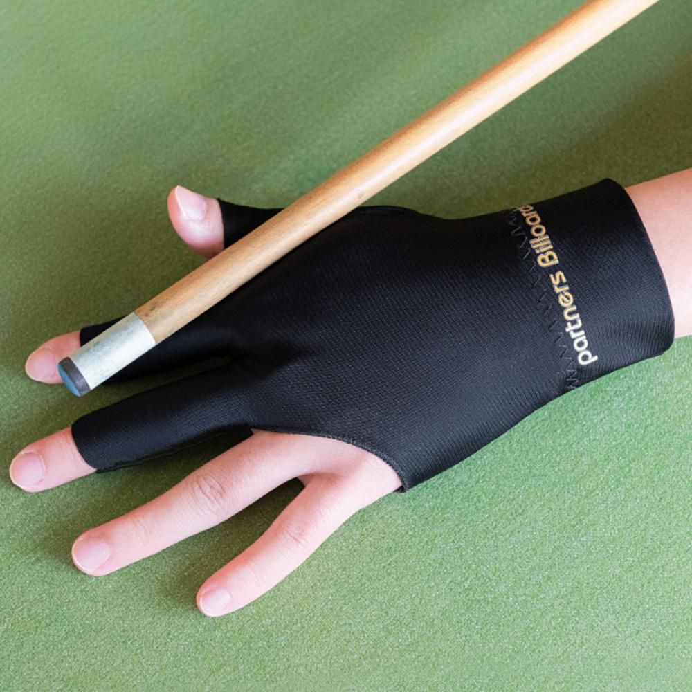 1 Pair Three Finger Billiards Gloves For Left Hand Pool And Snooker - Black V1308-DSZKI-375-2