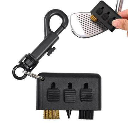 3 In 1 Golf Club Cleaning Brush Retractable Brass Nylon Groove Cleaner Tool V1308-DSZKI-376