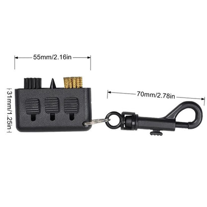 3 In 1 Golf Club Cleaning Brush Retractable Brass Nylon Groove Cleaner Tool V1308-DSZKI-376