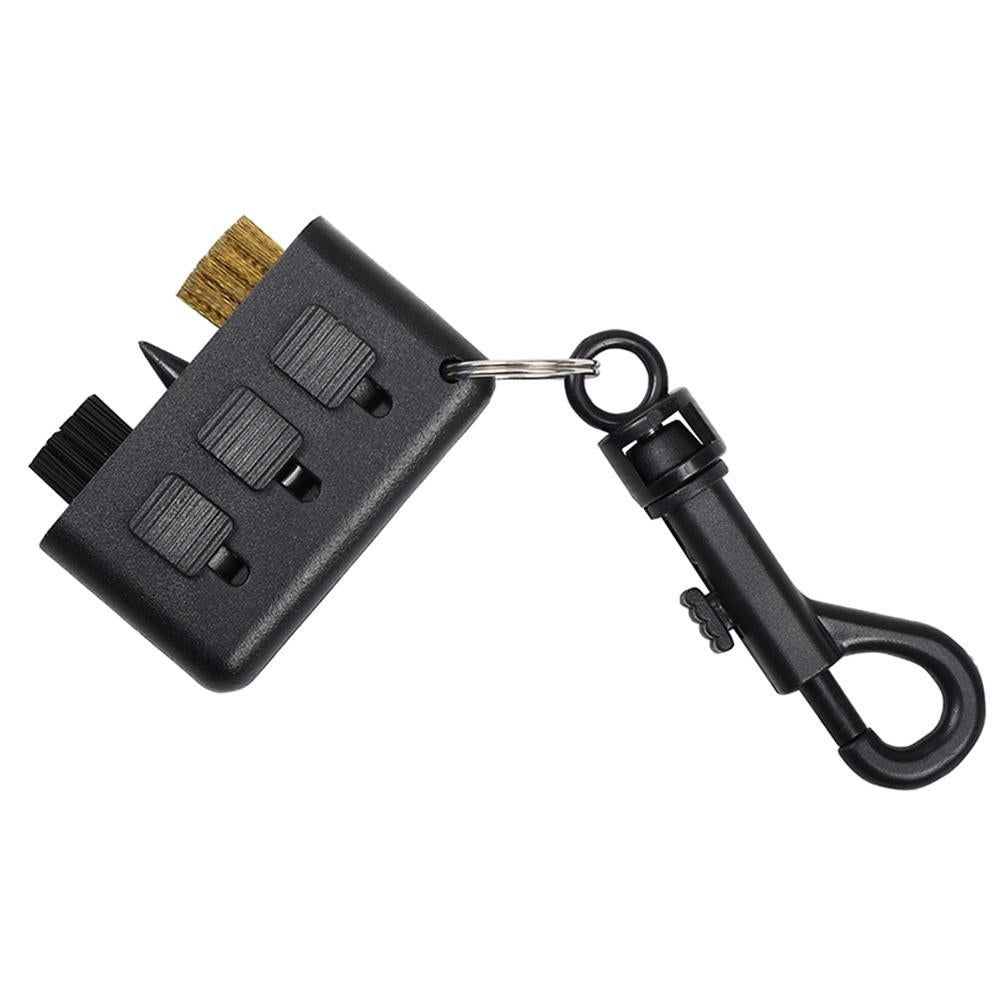 3 In 1 Golf Club Cleaning Brush Retractable Brass Nylon Groove Cleaner Tool V1308-DSZKI-376
