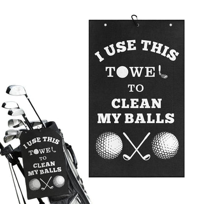 Golf Towel for Golf Bag with Clip Funny Cleaning Cloth for Balls & Clubs V1308-DSZKI-379