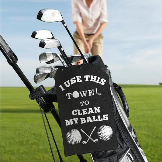 Golf Towel for Golf Bag with Clip Funny Cleaning Cloth for Balls & Clubs V1308-DSZKI-379