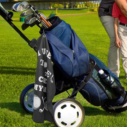 Golf Towel for Golf Bag with Clip Funny Cleaning Cloth for Balls & Clubs V1308-DSZKI-379