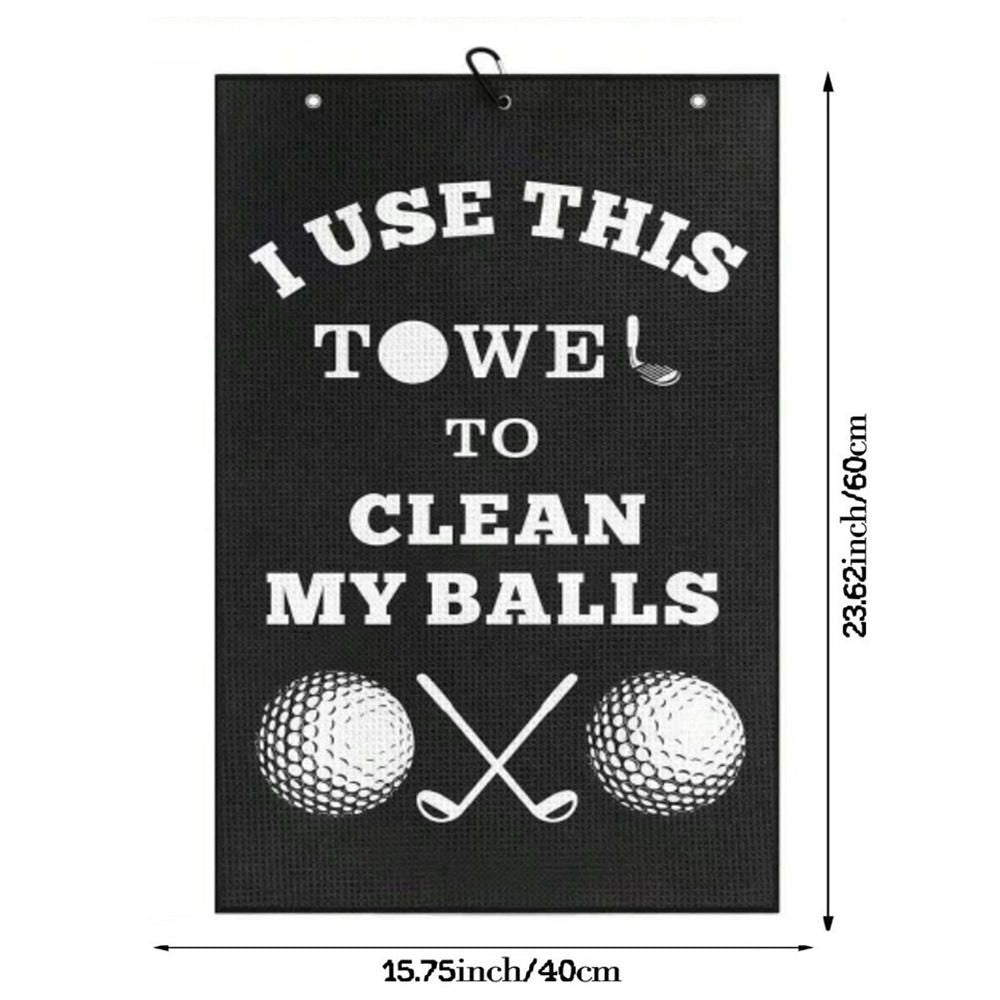 Golf Towel for Golf Bag with Clip Funny Cleaning Cloth for Balls & Clubs V1308-DSZKI-379