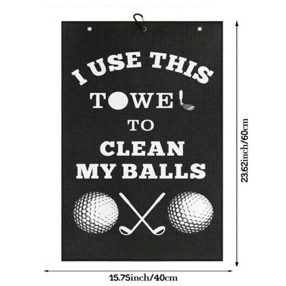 Golf Towel for Golf Bag with Clip Funny Cleaning Cloth for Balls & Clubs V1308-DSZKI-379