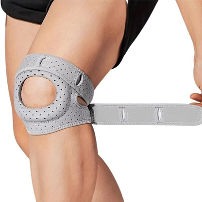 Professional Sports Knee Brace Meniscus Support for Running Hiking - Gray V1308-DSZKI-382-1
