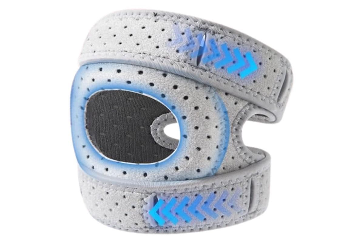 Professional Sports Knee Brace Meniscus Support for Running Hiking - Gray V1308-DSZKI-382-1