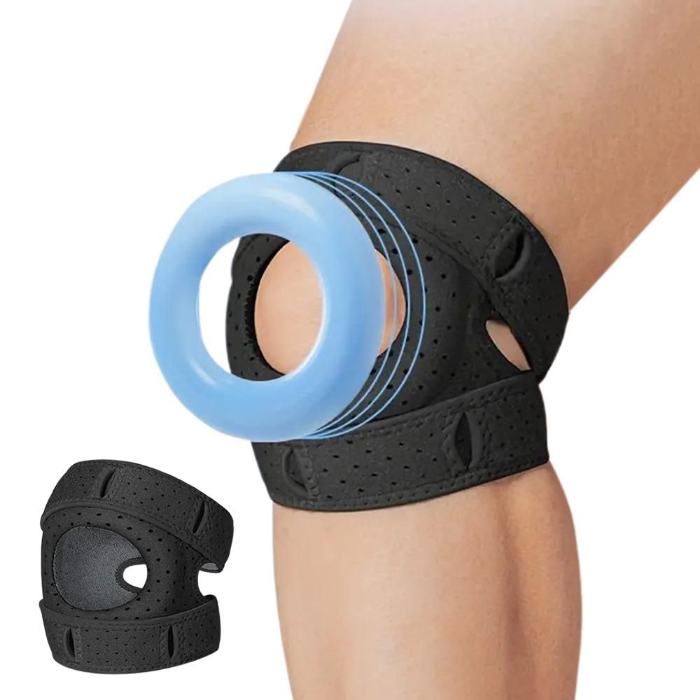 Professional Sports Knee Brace Meniscus Support for Running Hiking - Black V1308-DSZKI-382-2