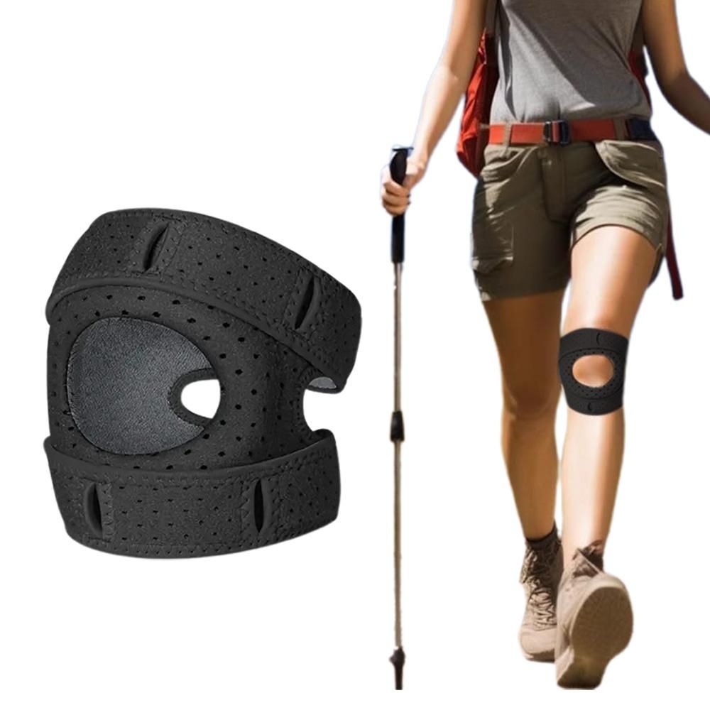 Professional Sports Knee Brace Meniscus Support for Running Hiking - Black V1308-DSZKI-382-2