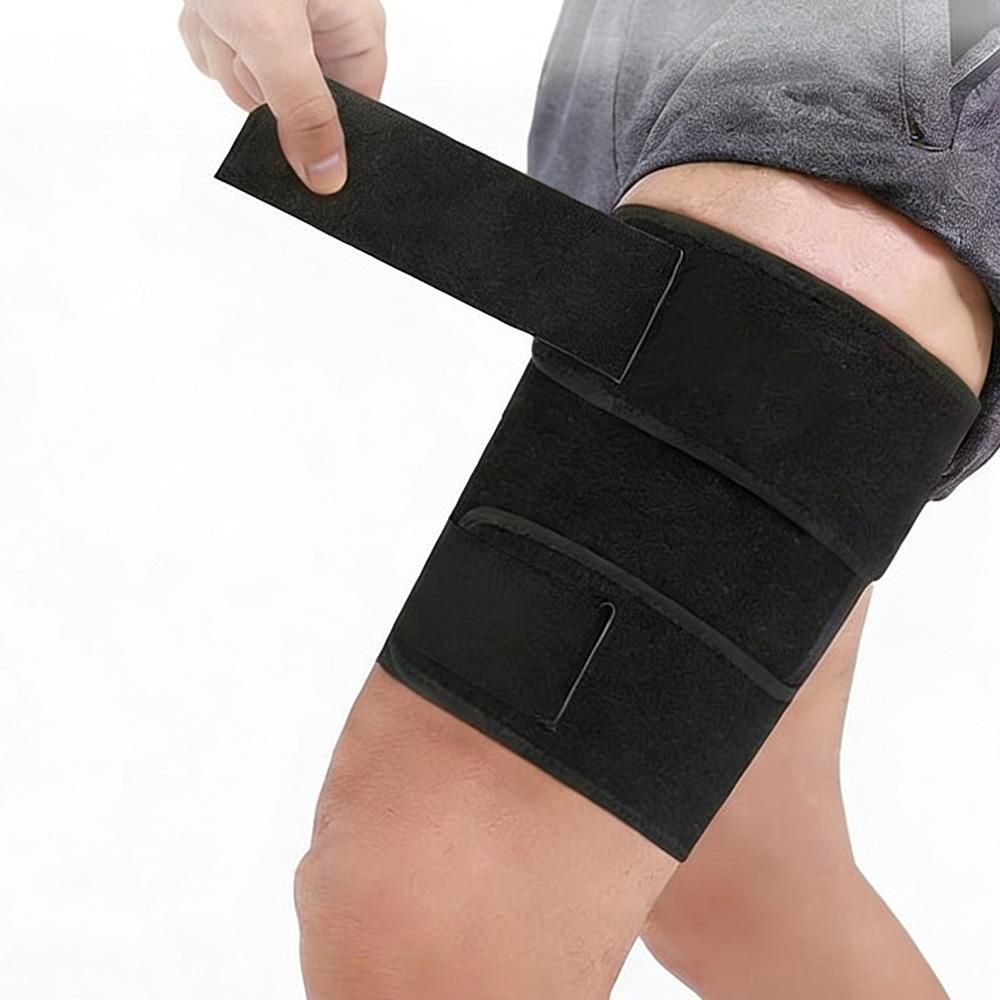 Thigh Brace Adjustable Compression Sleeve Support For Workouts V1308-DSZKI-384