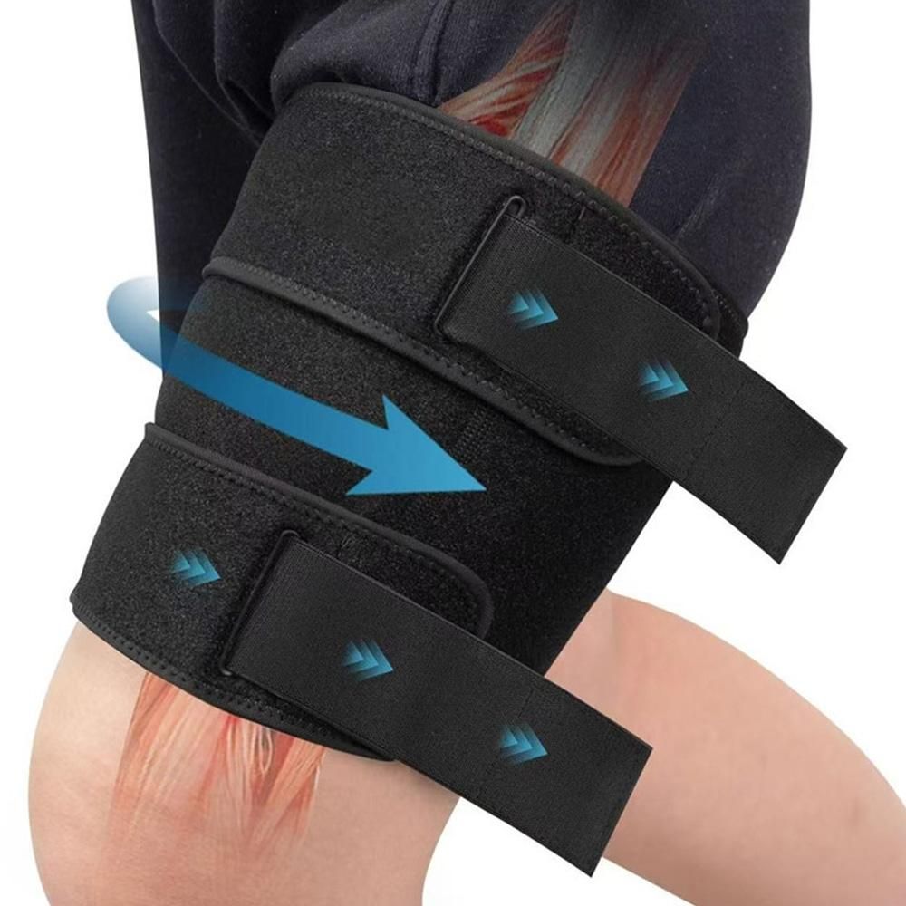 Thigh Brace Adjustable Compression Sleeve Support For Workouts V1308-DSZKI-384