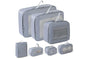 7 Set Compression Packing Cubes for Travel Luggage Organizer Bags for Travel Accessories - Grey V1308-DSZKI-388-1