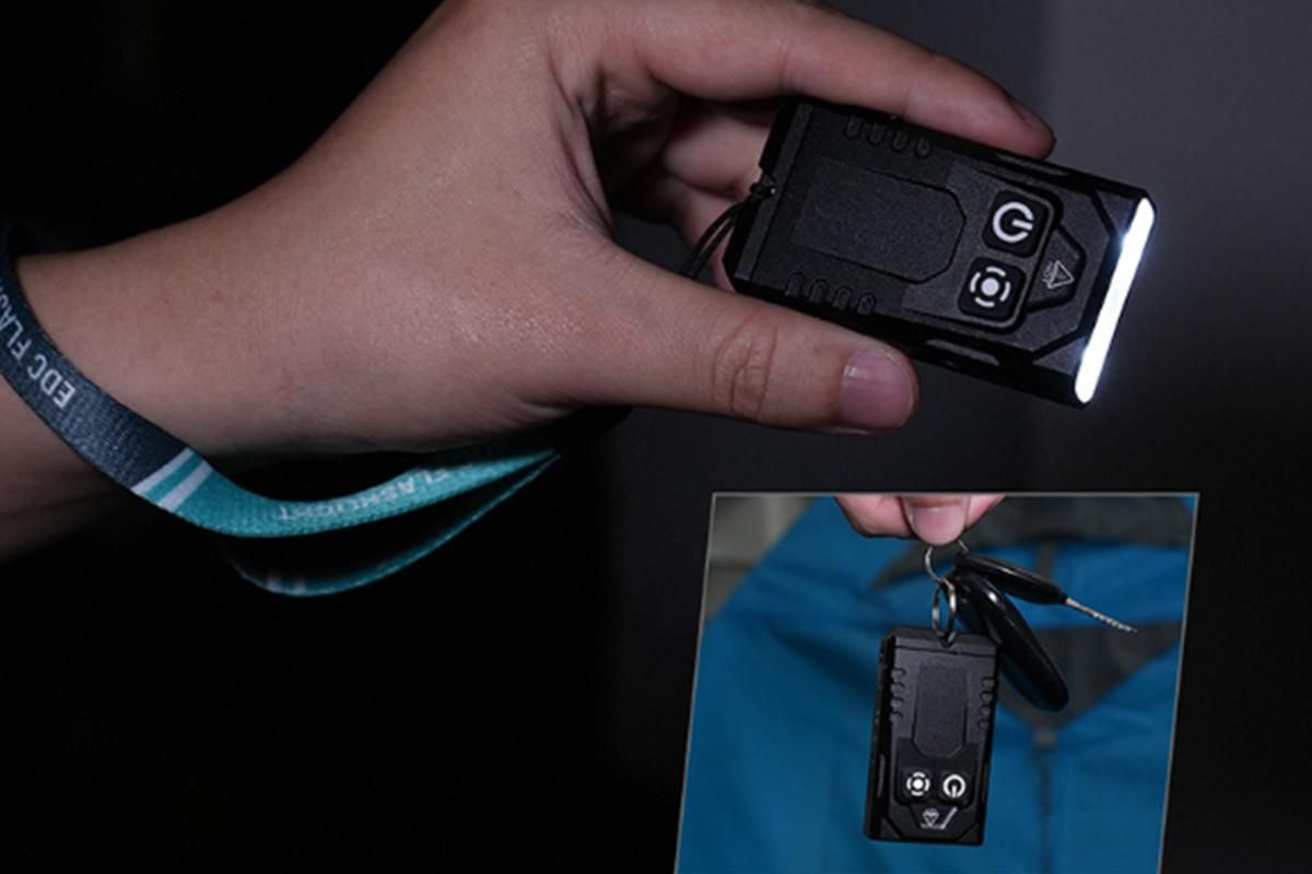 Aluminum Alloy Portable Mini Flashlight with 365nm UV Light and RGB Side Lamp V1308-DSZKI-39