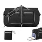 Foldable Travel Duffle Bag with Shoe Compartment - Black V1308-DSZKI-391-3