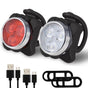 2Pcs Rechargeable Bicycle Lights Bright LED Headlight and Taillight V1308-DSZKI-392