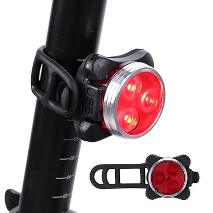 2Pcs Rechargeable Bicycle Lights Bright LED Headlight and Taillight V1308-DSZKI-392