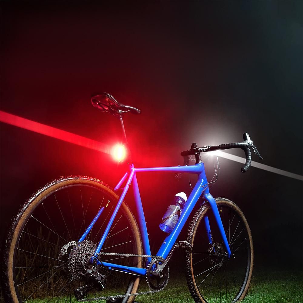 2Pcs Rechargeable Bicycle Lights Bright LED Headlight and Taillight V1308-DSZKI-392