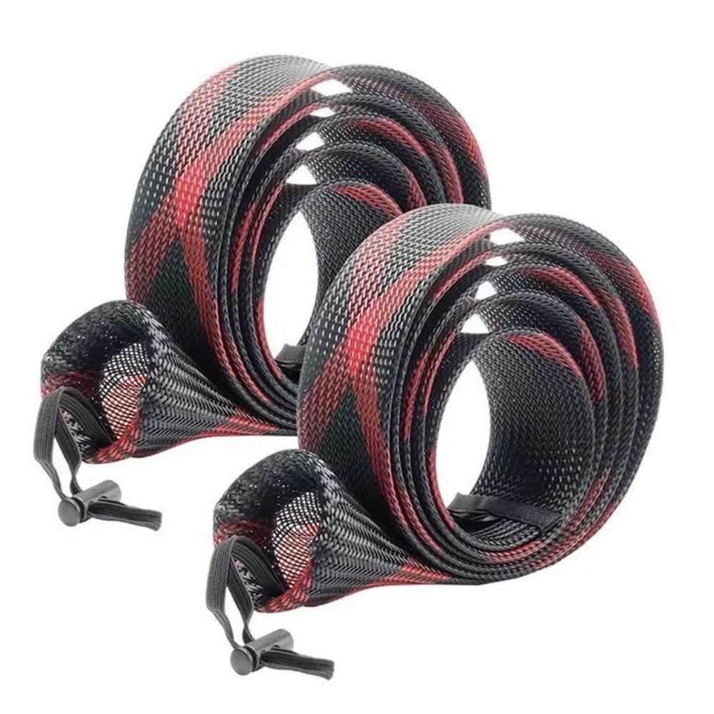 2Pcs Rod Sock Fishing Rod Sleeve Protector Pole Gloves Fishing Tools - Red V1308-DSZKI-396-2