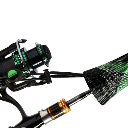 2Pcs Rod Sock Fishing Rod Sleeve Protector Pole Gloves Fishing Tools - Green V1308-DSZKI-396-3