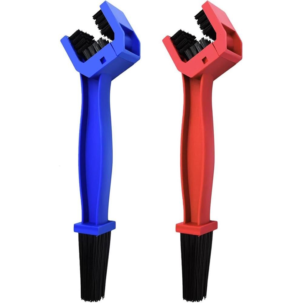 2 Pcs Dual Head Bike Chain Cleaning Brush Set for Bicycle Motorcycle Chain Cleaner V1308-DSZKI-397