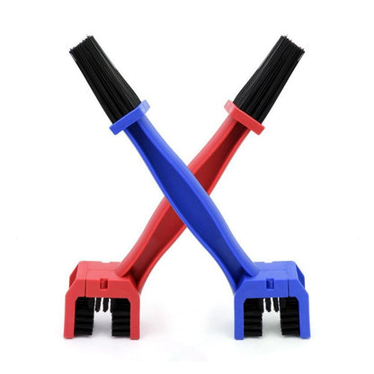 2 Pcs Dual Head Bike Chain Cleaning Brush Set for Bicycle Motorcycle Chain Cleaner V1308-DSZKI-397