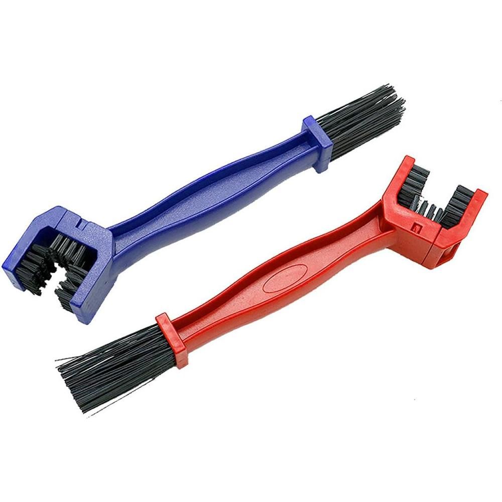 2 Pcs Dual Head Bike Chain Cleaning Brush Set for Bicycle Motorcycle Chain Cleaner V1308-DSZKI-397