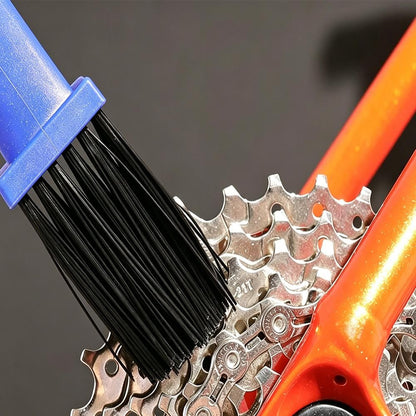2 Pcs Dual Head Bike Chain Cleaning Brush Set for Bicycle Motorcycle Chain Cleaner V1308-DSZKI-397