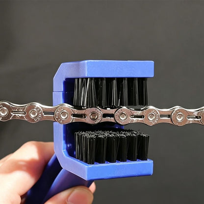 2 Pcs Dual Head Bike Chain Cleaning Brush Set for Bicycle Motorcycle Chain Cleaner V1308-DSZKI-397