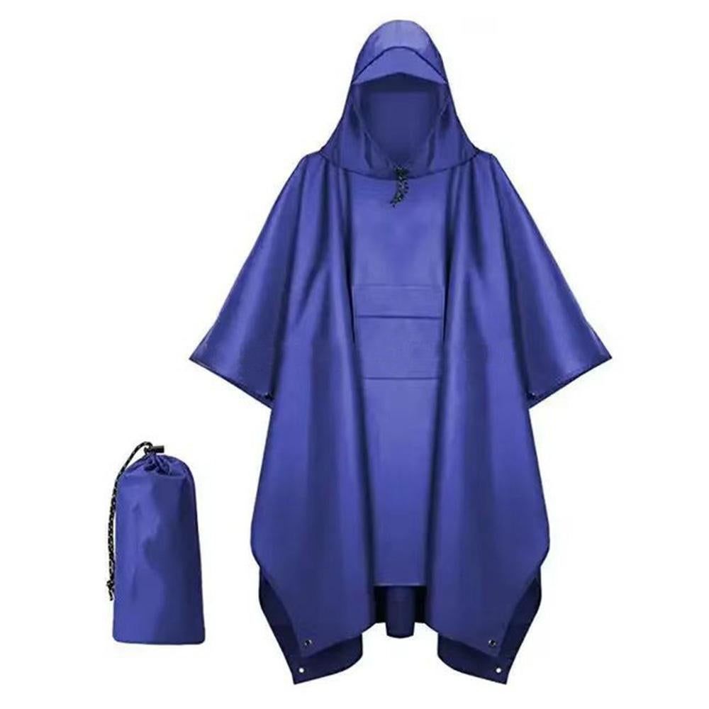 3 in 1 Portable Rain Poncho Waterproof Lightweight Emergency Raincoat with Pocket - Blue V1308-DSZKI-398-1